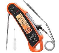 ThermoPro TP710 Thermomètre à viande avec 2 sondes - Étanche IP65 - Thermomètre de cuisine - Thermomètre de barbecue avec alarme pour barbecue, barbecue, four hollandais