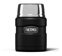 Thermos 190759 King Food Flask-470 ml, noir mat, acier inoxydable