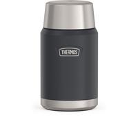 Thermos Icon Food Jar - Pot alimentaire de 0,71 l - Gris foncé/graphite mat - 710 ml - Double paroi en acier inoxydable 18/8 - Garde au chaud et au froid - Avec cuillère pliable - Fond antidérapant -