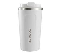 Thermos à Café, Bouteille De Café, Tasse à Café à Affichage Intelligent de la Température Tasse D'isolation En Acier Inoxydable 304 Portable Style Simple Génération De Couleur Pure 2e(380ml-blanc)