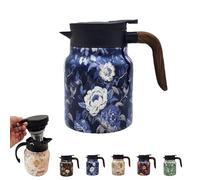 Thermos à thé Raidley vintage à motif floral, thé Doresty, nouveau thermos à thé vintage Raidley 2025 avec infuseur, mini-cafetière, carafe thermique en acier inoxydable avec couvercle pour boissons
