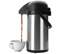 Thermos airpot 2,20 l INOX 18/10, Isolante, Couvercle hermétique, idéal pour Conserver la température des Boissons Chaudes ou Froides Pendant des Heures.