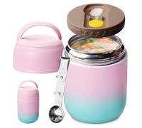 Thermos Alimentaire Chaud 500ml, Boîte Thermos pour Repas Chaud en Acier Inoxydable avec Cuillère, Thermos Repas Isotherme, Lunch Box Isotherme Chaud pour Enfants et Adultes, Soupes, Purée pour Bébé