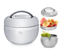 Thermos alimentaire en acier inoxydable - ORION - 2 litres - 19x17 cm - Non étanche - Maintient la chaleur 2 heures