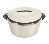 Thermos alimentaire en acier - Orion - 3,5 l - 31x24x16 cm - Acier inoxydable - Crème perle - Maintien chaud/froid