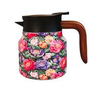 Thermos avec passoire à thé - Vintage en acier inoxydable avec passoire - Avec fleur - Thermique - Pour Thanksgiving, Noël et Nouvel An chinois