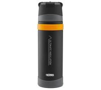 Thermos Bouteille isotherme réutilisable en acier inoxydable pour boissons chaudes ou froides, bouteille d'eau scellée sous vide avec couvercle anti-fuite, 900 ml, noir mat