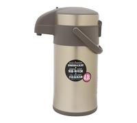 Thermos Café 4L en Acier Inoxydable avec à Pompe et Poignée de Transport Isolation Thermique Pendant 24 Heures Bouteille Isotherme pour Bureau, Voyage, Maison, Camping