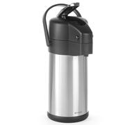 Thermos de restauration en acier avec pompe pour boissons chaudes, capacité 3L