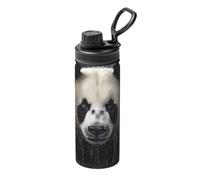 Thermos de sport Panda in the Water de 532 ml, thermos de voyage en acier inoxydable, adapté pour le cyclisme, la gym, le basket-ball, l'extérieur