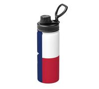 Thermos d'extérieur en acier inoxydable, motif drapeau du Texas, 532 ml, idéal pour le cyclisme, la gym, le basket-ball, les voyages