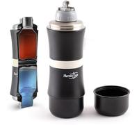 Thermos en acier inoxydable avec gobelet [Thermos pour 2 boissons] Bouteille isotherme portable de 1 l pour les déplacements avec bébé, randonnée, camping, travail,Choisir une bouteille d'eau