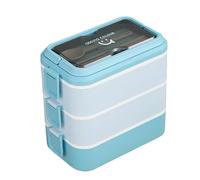 Thermos-expert Boîte Repas Isotherme Chaud Longue Durée, Boîte Repas Isotherme en Acier Inoxydable - Lunch Box Gastronomique Modulable (Bleu,3L)