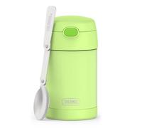 THERMOS FUNTAINER Bocal alimentaire isotherme en acier inoxydable avec cuillère pliante, citron vert fluo, 473 ml
