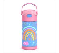 THERMOS FUNTAINER Bouteille d'eau avec paille - 355 ml - Bouteille d'eau isotherme en acier inoxydable pour enfants avec couvercle, Rainbow Dreams