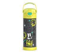 THERMOS FUNTAINER Bouteille isotherme en acier inoxydable de 473 ml avec couvercle large bec verseur, motif graffiti boy
