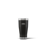 Thermos Gobelet de voyage isotherme réutilisable en acier inoxydable pour boissons chaudes ou froides, bouteille d'eau scellée sous vide avec couvercle anti-fuite, 470 ml, noir granite