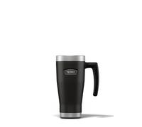 Thermos Icon - Tasse de voyage isotherme réutilisable en acier inoxydable pour boissons chaudes ou froides, bouteille d'eau scellée sous vide avec un couvercle anti-fuite, 470 ml, couleur granite