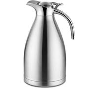 Thermos Isotherme 2L Pichet à Café & Eau Chaude Inox 304 en Acier Inoxydable Double Paroi pour Bureau Hôtel & Restauration