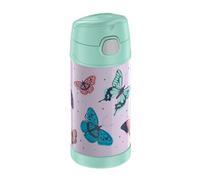 THERMOS kids FUNTAINER STRAW BOTTLE Bouteille isotherme pour enfants en acier inoxydable avec paille 12 h froid 12 h complètement étanche pour l'école, la maternelle, les pauses 0,35 l