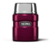 Thermos King Porte-Aliments Inox Framboise 470 ml | Récipient isotherme en acier inoxydable avec couvercle pour la soupe, la préparation des repas, le déjeuner, le camping