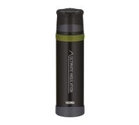 Thermos Mountain Beverage Bottle Bouteille Isotherme en Acier Inoxydable 0,9 l avec gobelet Chaud / 24 h Froid - Légère - Robuste - avec Bouchon démontable - sans BPA - Noir