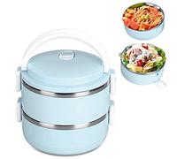 Thermos pour aliments chauds, boîte à lunch, boîte isotherme pour aliments chauds empilable, boîte à lunch ronde en acier inoxydable 304, conteneurs de nourriture scellés