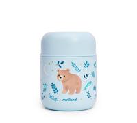 Miniland Boîtes de Conservation 280ml, Conserve Température +12h - Bear | Thermos pour bébés, Récipient en acier inoxydable à double paroi isolante, fermeture hermétique, bouillies, purées et repas