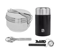 Thermos pour repas Food Jar Hot Pot 750 ml Badger Outdoor + indispensable + popote + allume-feu - Ensemble