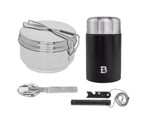 Thermos pour repas Food Jar Hot Pot 750 ml Badger Outdoor + indispensable + popote + allume-feu - Ensemble
