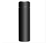 thermos qui peut afficher la température, très approprié pour les voyages, les sports, l'eau potable au bureau, ne vous inquiétez pas de vous brûler les mains Thermos 500ml le noir