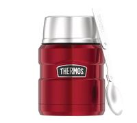 THERMOS Récipient Alimentaire Isotherme Stainless King, 0,47 l, Acier Inoxydable, Framboise, 9,7x9,7x14,2 cm