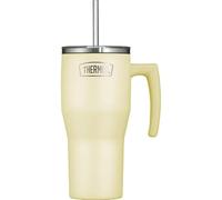 Grand Gobelet Isotherme avec anse et paille Thermos 0,85 l - Jaune
