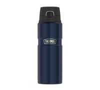 Thermos Stainless King Bottle Bouteille Isotherme en Acier Inoxydable Safe Flow Lid 0,70 l Bleu Nuit Passe au Lave-Vaisselle 15 h chaud/24 h Froid Entièrement étanche sans gaz gazéifié sans BPA