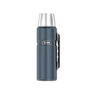 THERMOS STAINLESS King Bouteille isotherme, en acier inoxydable, 1,20 l, entièrement étanche, avec gobelet et poignée, chaude 24 h et froide pendant 24 h, passe au lave-vaisselle, sans BPA Gris glacé