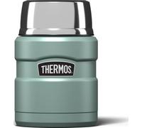 Thermos Stainless King Flasque Alimentaire de 470 ML - Élégante Gourde Multifonction pour la préparation Quotidienne des Aliments - Acier Inoxydable Durable avec Finition Classique Bleu Canard -
