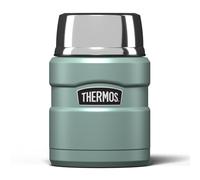 Thermos Stainless King Flasque Alimentaire de 470 ML - Élégante Gourde Multifonction pour la préparation Quotidienne des Aliments - Acier Inoxydable Durable avec Finition Classique Bleu Canard -