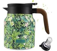 Thermos Thé avec Motif Floral Vintage, Théière Thermo S 1000ml avec Infuseur Intégré, Pot de thé en acier inoxydable, Cafetière thermique pour la cuisine avec couvercle
