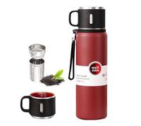 Thermoses à thé en acier inoxydable de 600 ml à 1500 ml avec infuseur et couvercle de tasse, bouteille d'eau isotherme pour boissons chaudes (couleur C, 1 000 ml)