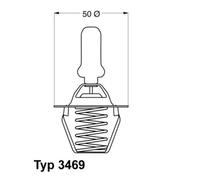 Thermostat 3469.91D BorgWarner (Wahler) pour RENAULT CLIO I 19 II 19 II Chamade