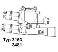 Thermostat 3481.88D BorgWarner (Wahler) pour FIAT BRAVA BRAVO I MAREA PALIO