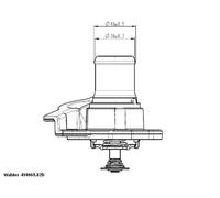 Thermostat 410937.82D BorgWarner (Wahler) pour FIAT IVECO