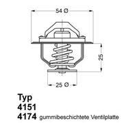 Thermostat 4174.82D BorgWarner (Wahler) pour IVECO PEUGEOT CITROËN FIAT MULTICAR