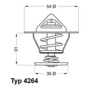 Thermostat 4264.84D BorgWarner (Wahler) pour SEAT VW WARTBURG BARKAS