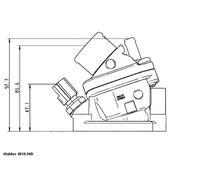 Thermostat 4818.90D BorgWarner (Wahler) pour VOLVO C70 II Décapotable S40 II V50