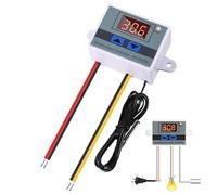 Thermostat à deux étages - Interrupteur de température électronique, sonde étanche, charge maximale de 1 500 W | Contrôleur climatique précis pour enclos de reptiles, incubateurs, serres et chambr