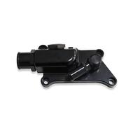 Thermostat avec boîtier Carter supérieur de liquide de refroidissement droit sans goulot de remplissage pour K24/K20Z3 Thermostats de radiateur(Black)