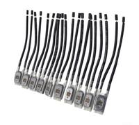 Thermostat Bimétallique 10pcs Reset Auto pour Électroménager(135C) | Normalement fermé, action rapide, protection surintensité, taille compacte, pour facile à installer