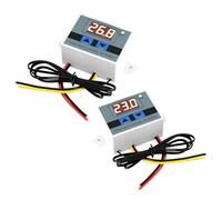 Thermostat Binghe 2 Pièces Thermostat Numérique XH-W3001 AC 110V-220V/1500W avec sonde temperature, Interrupteur de température avec LED Display pour Incubation, protection thermique