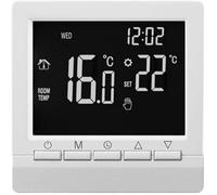 Thermostat chaudière filaire - Programmable 5+2/6+1/7 jours, verrouillage enfant, antigel - Encastré mural blanc